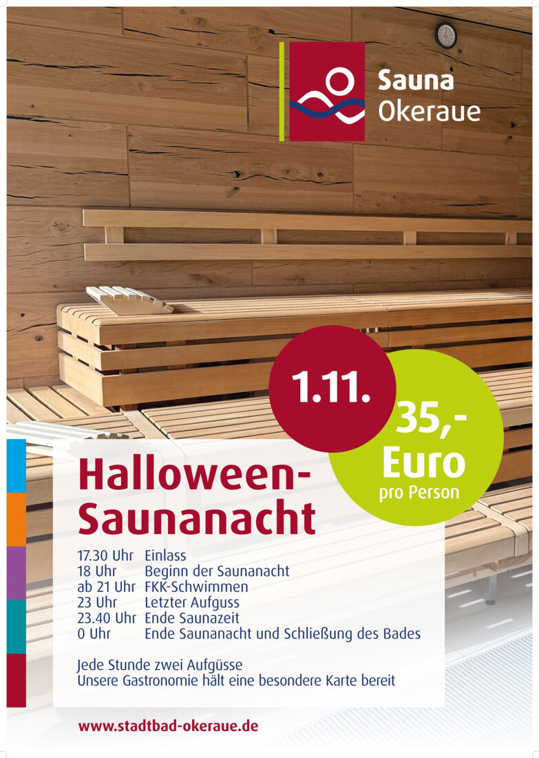 Foto einer Sauna mit Infos, siehe weitere Informationen